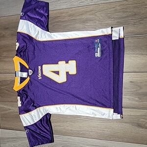 Vintage Reebok Minnesota Vikings Bret Favre Football Jersey size Large Boys